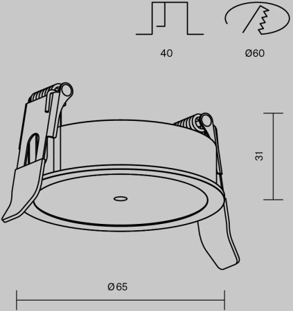Основание для подвесного светильника Maytoni Accessories for pendant PA001-RS-B