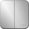 Двухклавишный выключатель с изолирующей пластиной 10А 250В Systeme Electric Blanca BLNVA105013, Алюминий