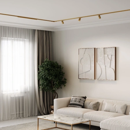 Brass Line Трековый светильник 10W 3000K латунь Elektrostandard 85525/01