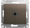 Розетка TV оконечная 1DB Systeme Electric Glossa, шоколад GSL000891
