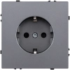 Розетка штепсельная SCHUKO 16A/250 В, серый Kollinger Eclipse EC-014GY