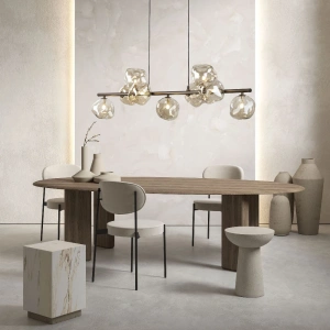 Подвесной светильник со стеклянными плафонами TK Lighting 11037 Lava Brown