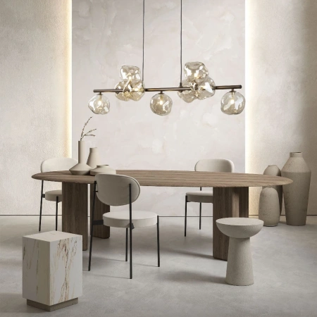 Подвесной светильник со стеклянными плафонами TK Lighting 11037 Lava Brown