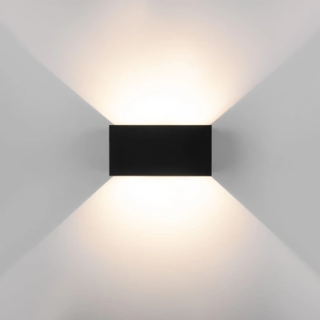 Уличный настенный светодиодный светильник с регулируемыми лучами WINNER DOUBLE LED IP54 Elektrostandard 35137/W черный
