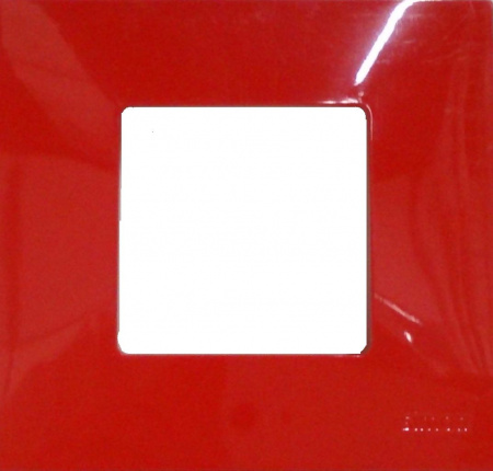 Рамка-декор 2-пост (глянец) Красный Simon 27 белый 2700620-030 | 2700627-037
