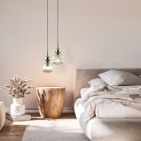 Подвесной светильник со стеклянным плафоном TK Lighting 11145 Sophia Green Cognac