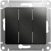 Выключатель 3-клавишный схема 1+1+1 10АХ Systeme Electric Glossa, антрацит GSL000731