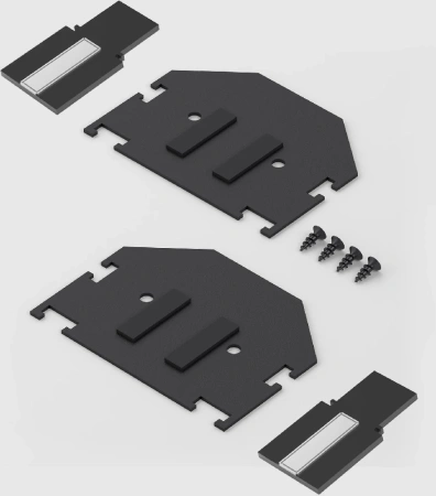 Slim Magnetic Комплект заглушек для шинопровода в натяжной потолок: торцевая и внутренняя черный Elektrostandard 85233/00
