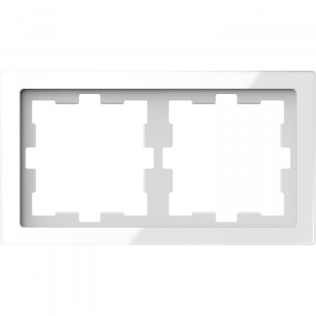 Рамка 2-постовая Merten D-Life Schneider Electric белый кристалл MTN4020-6520