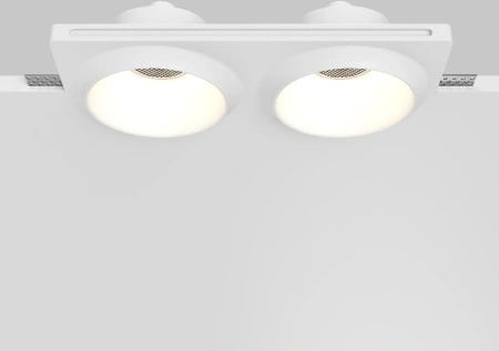 Светильник встраиваемый Maytoni Gyps Modern DL124-GU10-02-TRS-W