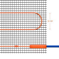 Нагревательный мат для теплого пола Voltum Т200 300 Вт 1,5 кв.м VLT01-200-1.5