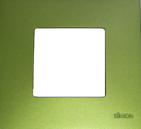 Рамка-декор 1-пост (матовая) Зеленый Simon 27 белый 2700610-030 | 2700617-084