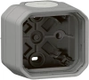 Коробка для накладного монтажа Legrand Plexo 1 пост (серая) 069651L