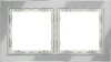 Рамка стеклянная на 2 поста Voltum S70 сталь глянцевая (VLS110205)