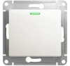 Переключатель 1-клавишный с подсветкой схема 6а 10AX Systeme Electric Glossa, перламутр GSL000663