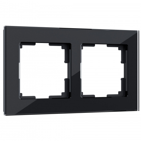 Рамка из стекла на 2 поста Favorit черный Werkel Favorit черный W0021108