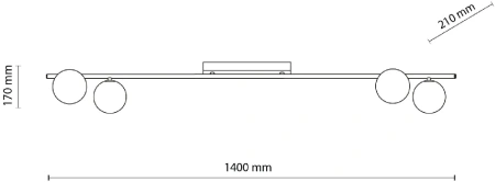 Потолочный светильник со стеклянными плафонами TK Lighting 11477 Imelo