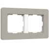 Рамка 2-постовая Werkel Split дымчатый-белый, soft-touch W0023067