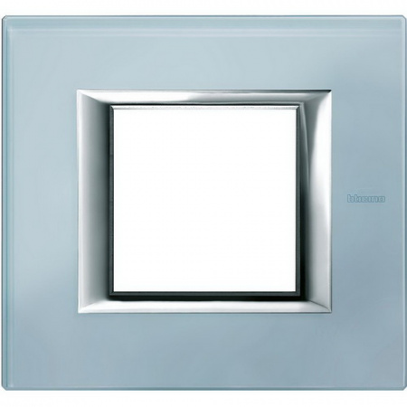 Рамка Голубое стекло 4 мест. вертикальная Bticino HA4802/4VZS