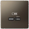 Высокоскоростная розетка USB тип-С Systeme Electric ArtGallery мокко GAL000627