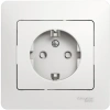 Розетка Systeme Electric Glossa с заземлением со шторками, 16А, в сборе, БЕЛЫЙ GSL000144