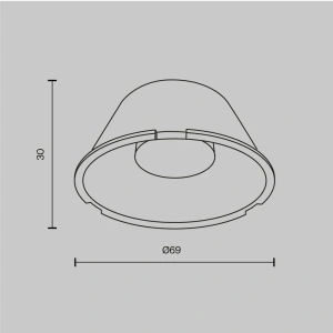 Линза 69mm 60° 30Вт Maytoni Focus Led LensD69-60