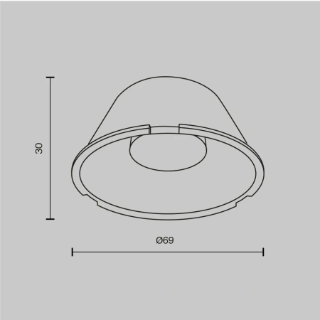Линза 69mm 15° 30Вт Maytoni Focus Led LensD69-15