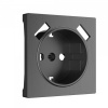 Розетка 220в с usb 2 порта тип А 2100 mA графит рифленая Werkel W1171501 + W1179504