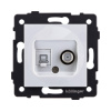 Розетка двойная спутниковая SAT + RJ45 Cat.6, белый Kollinger REA-014WH для Aspekt, Eleganz, Reflex