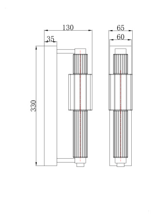 Бра Maytoni Verticale MOD308WL-L9GN3K