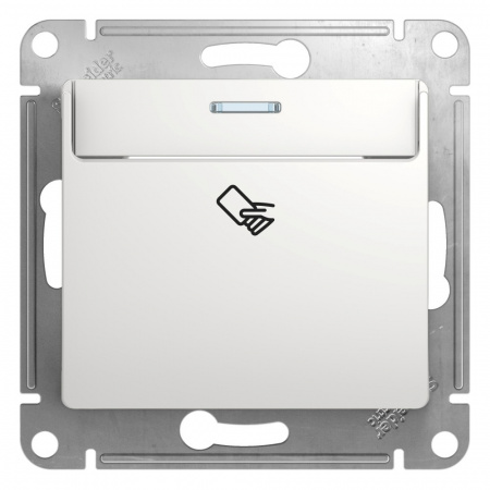 Выключатель карточный, механизм Systeme Electric (Schneider Electric) Glossa, белый GSL000169