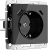 Розетка usb тип а+с Werkel акрил черный винтовая клемма (W1171748)