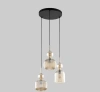 Подвесной светильник с плафонами из фактурного стекла TK Lighting 11041 Sophia Cognac