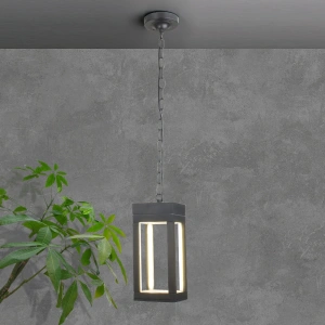 Уличный подвесной светодиодный светильник Frame LED IP54 Elektrostandard 1528 TECHNO LED серый