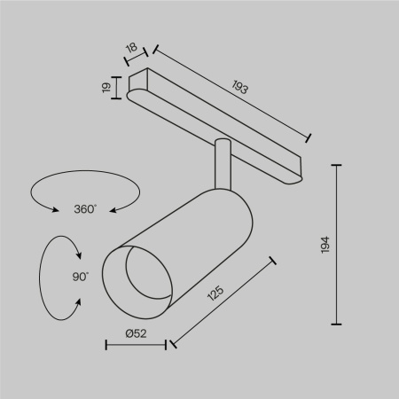 Трековый светильник светодиодный Maytoni Exility Focus LED TR032-4-12W3K-M-DS-BBS