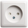 Розетка без заземления со шторками 10А Systeme Electric Hit, БЕЛЫЙ RA10-137-B
