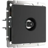 TV розетка проходная черная матовая Werkel W1184008