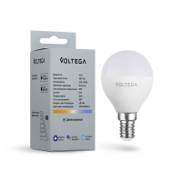 Светодиодная диммируемая лампа Wi-Fi Voltega E14 5W 2700K-6500K MIX DIM VG 2428 шар матовый