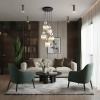 Подвесной светильник со стеклянными плафонами TK Lighting 11043 Sophia Cognac