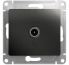 Розетка TV оконечная 1DB Systeme Electric Glossa, антрацит GSL000791