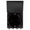 Розетка 220v с крышкой черная DKC Avanti 4402012