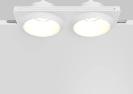 Светильник встраиваемый Maytoni Gyps Modern DL124-GU10-02-TRS-W