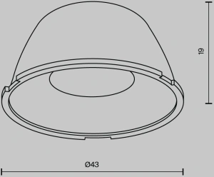 Линза 43мм для встраиваемого светильинка 15Вт Maytoni Downlight LensD43-15
