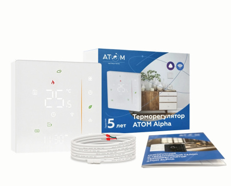 Терморегулятор ATOM Alpha Wi-Fi белый (CN2046)