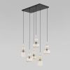 Подвесной светильник с плафоном из фактурного стекла TK Lighting 11044 Sophia Cognac