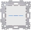 Сенсорный диммер белый матовый на одну линию со стеклянной панелью CGSS AMG-F33-WCM
