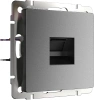 Розетка Ethernet RJ-45 графит матовый Werkel Встраиваемые механизмы графит матовый W1181064