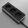 Удлинитель Gallant 3-х местный 3 м черный/хром Werkel Удлинители Gallant черные W6523635