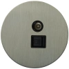 ТВ / Интернет розетка RJ45 внутр. АРТ (никель) Salvador ART EU010108
