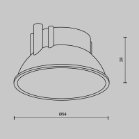 Отражатель для встраиваемого светильника Maytoni Downlight Ring8-10W-RD-BS